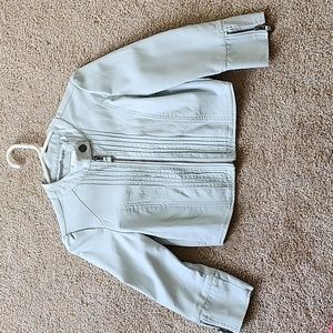 Charlotte Russe Light blue "leather looking" jacket zipper front